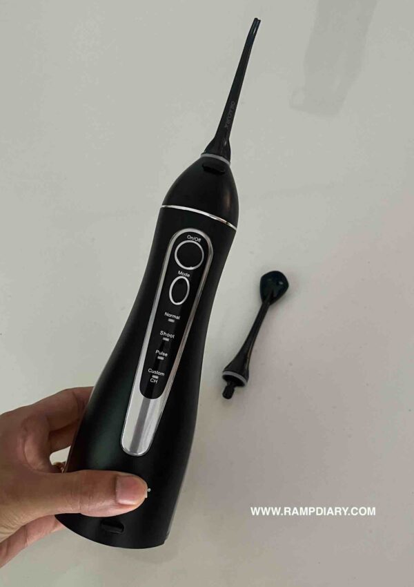 water flosser as part oF oral care routine at home